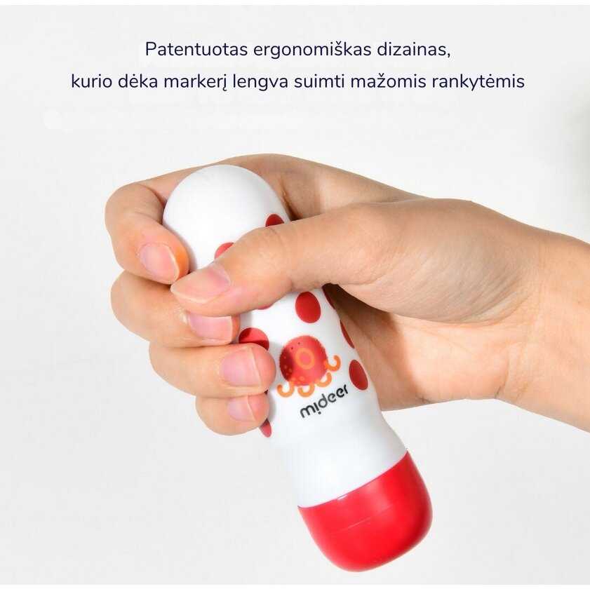 Mideer Taškiniai flomasteriai išplaunami 6 spalvos