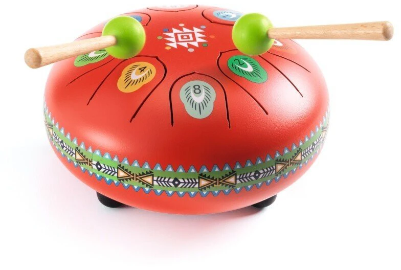Djeco Animambo Muzikinis instrumentas - Raudonas metalinis būgnas (8 natos)