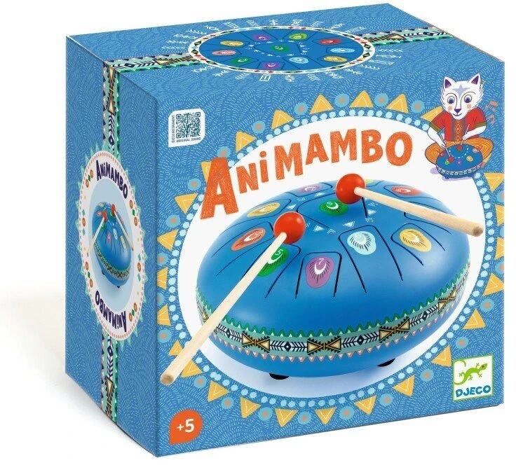 Djeco Animambo Muzikinis instrumentas - Didelis metalinis būgnas (11 natų)