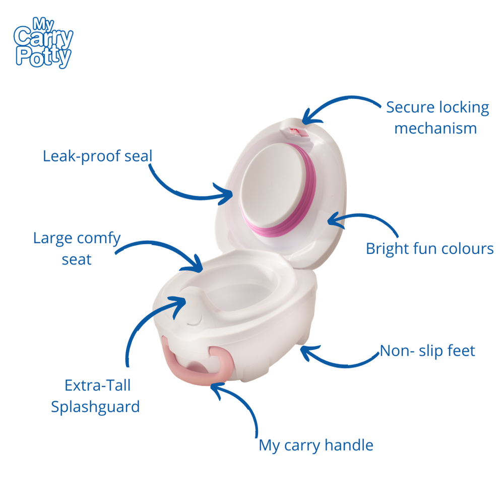 Mokomasis nešiojamas naktipuodis My Carry Potty, katytė, rožinės spalvos