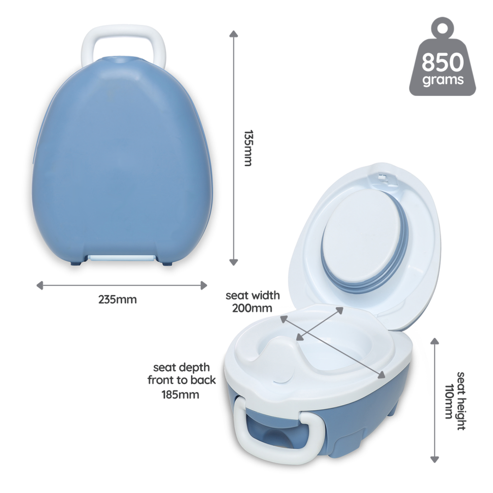 Mokomasis nešiojamas naktipuodis My Carry Potty, mėlyna pastelė
