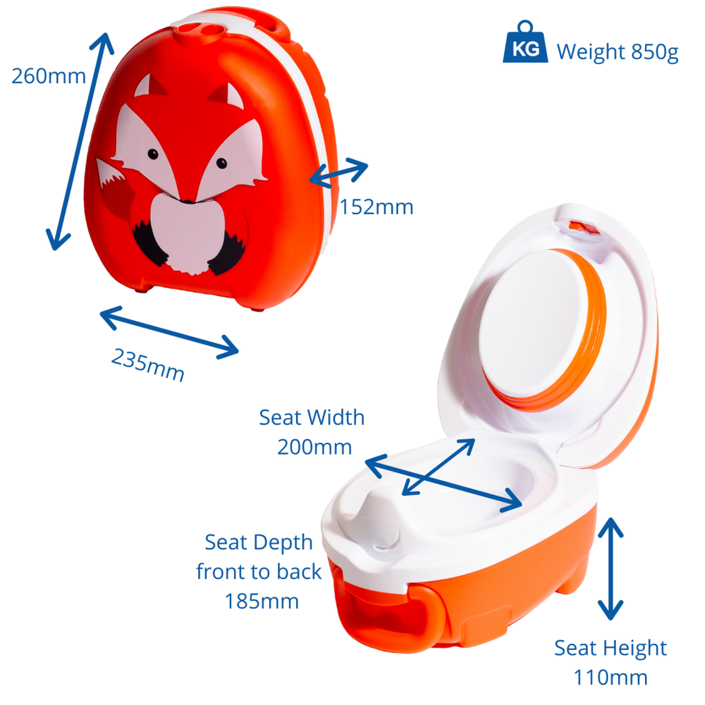 Mokomasis nešiojamas naktipuodis My Carry Potty, lapė, raudonos spalvos