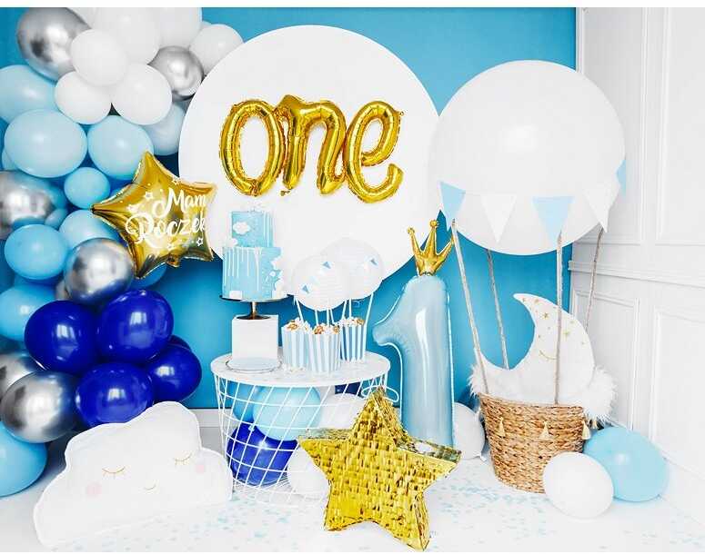 PartyDeco Mėlyna Balionų girlianda "Mėlyna" (60vnt, 200cm)