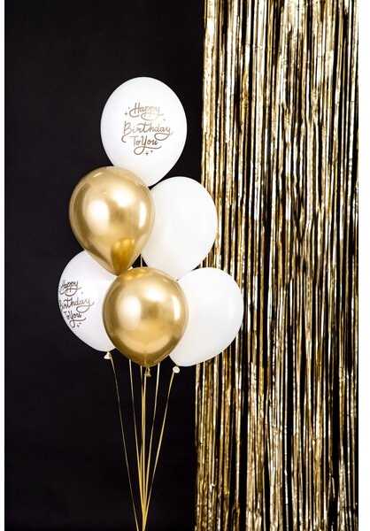 PartyDeco Balionų rinkinys Happy Birthday, 6 vnt