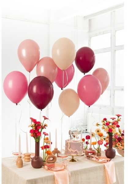 PartyDeco Balionų rinkinys Rusvi, 10vnt