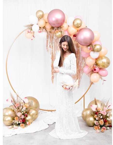 PartyDeco Blizgantys balionai auksiniai, 30cm, 10vnt