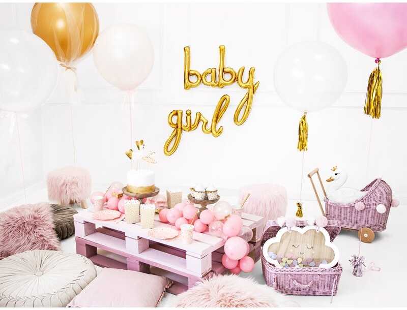 PartyDeco Didelis apvalus balionas 1m, auksinis