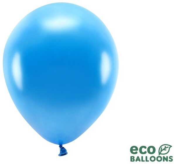 PartyDeco Ekologiški balionai "Metalik mėlyni" 10vnt