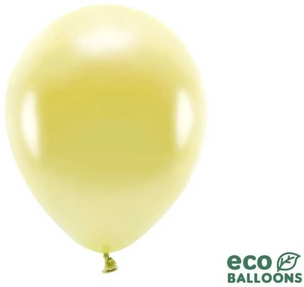PartyDeco Ekologiški balionai "Metalik šviesaus aukso" 10vnt