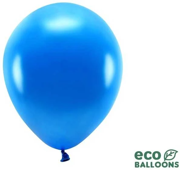 PartyDeco Ekologiški balionai "Metalik tamsiai mėlyni" 10vnt