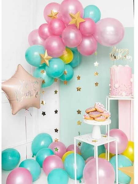 PartyDeco Ekologiški balionai "Metalik žali" 10vnt