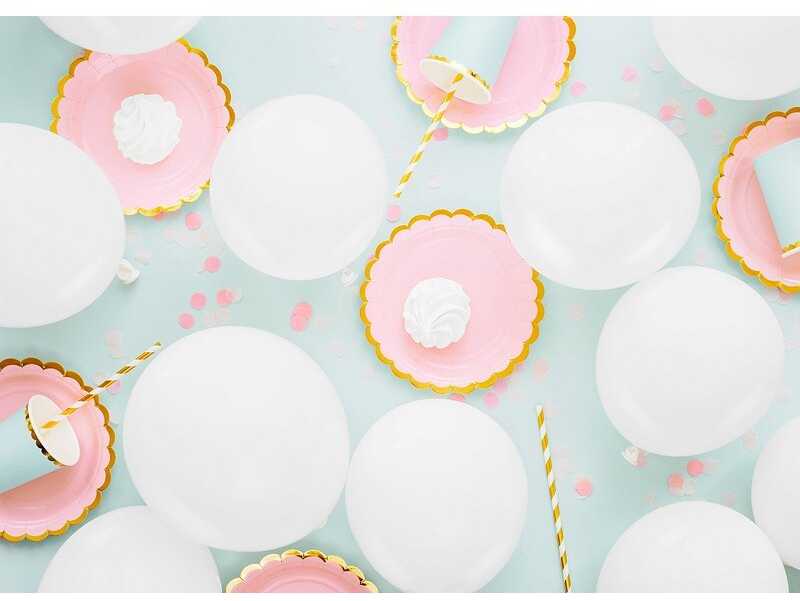 PartyDeco Ekologiški balionai "Pasteliniai balti", 10vnt