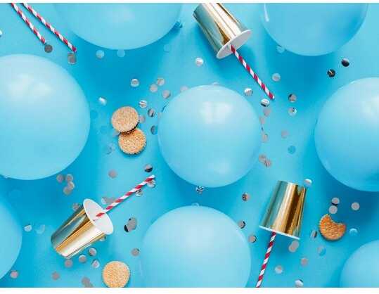 PartyDeco Ekologiški balionai "Pasteliniai melsvi", 10vnt