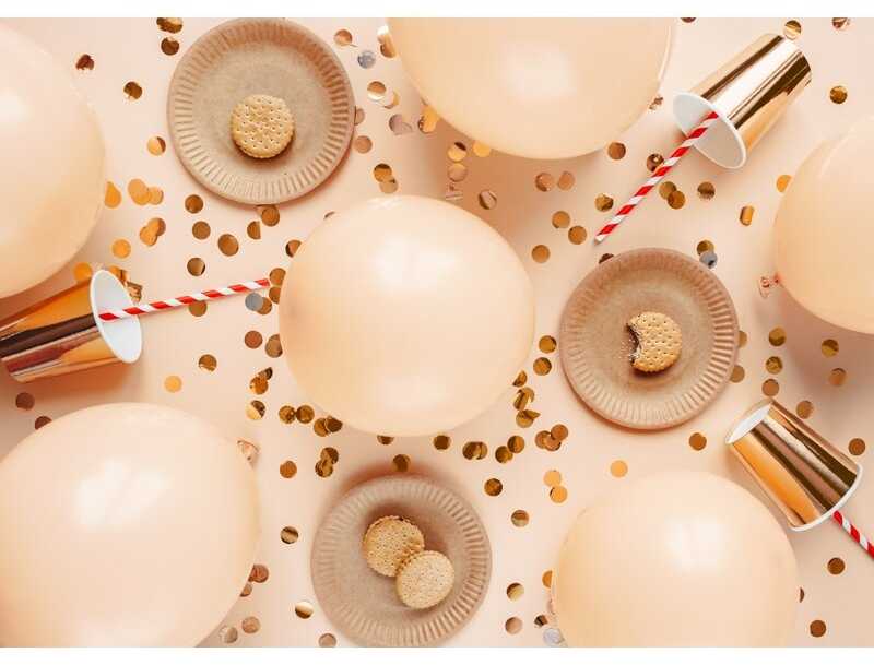PartyDeco Ekologiški balionai "Persikiniai", 10vnt