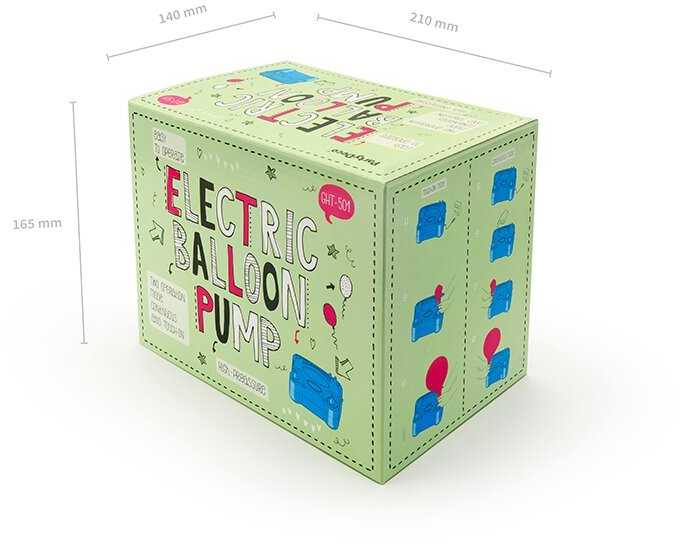 Party Deco PartyDeco Elektrinė pompa balionams su dviem antgaliais