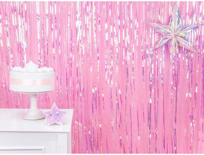 Party Deco PartyDeco Folinė kutų užuolaida dekoracijoms, Spalva: Žydra