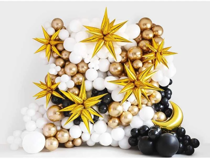 PartyDeco Folinis balionas 3D žvaigždė, 95cm