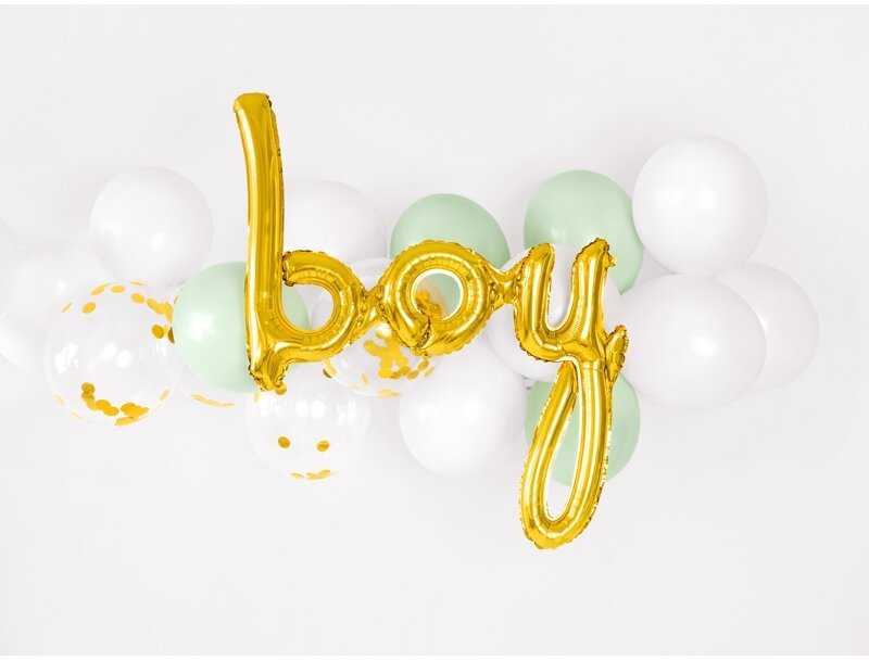 Party Deco PartyDeco Folinis balionas Boy auksinis, 63.5x74cm