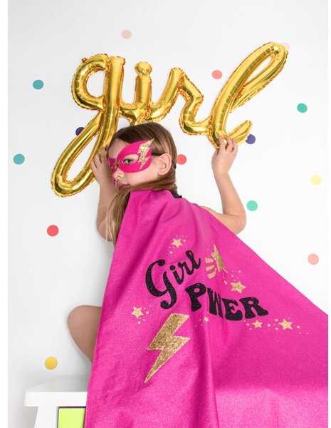 PartyDeco Folinis balionas Girl auksinis, 77x70cm