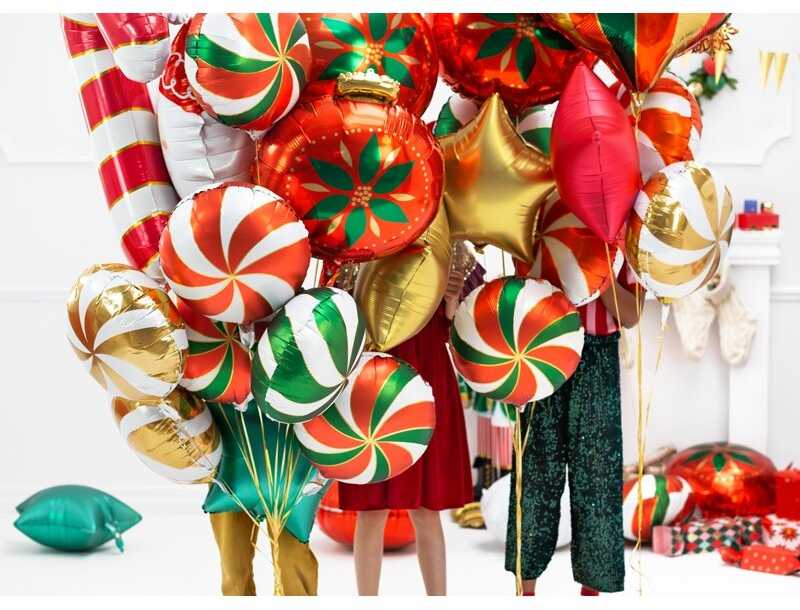 PartyDeco Folinis balionas Kalėdinis žaisliukas