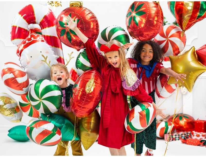 PartyDeco Folinis balionas "Kalėdų senelis"