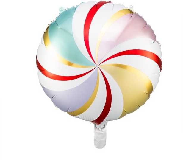 PartyDeco Folinis balionas "Saldainis" margas, 35cm