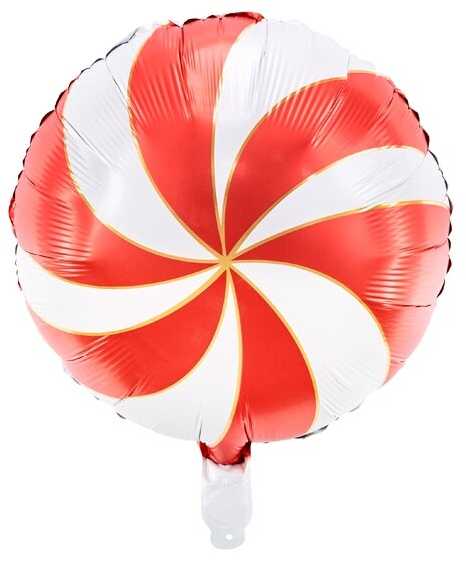 PartyDeco Folinis balionas Saldainis raudonas, 35cm