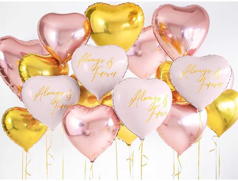 Party Deco PartyDeco Folinis balionas "Širdelė" 45cm auksinė