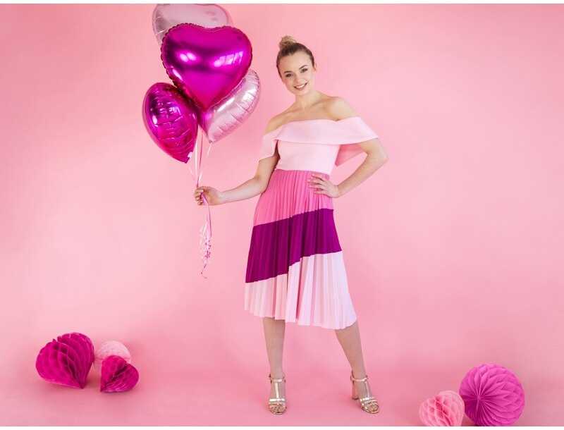 Party Deco PartyDeco Folinis balionas "Širdelė" 45cm, rožinis