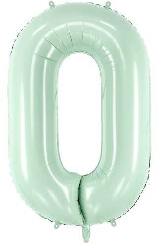 PartyDeco Folinis balionas skaičius 0, žalsvas 72cm