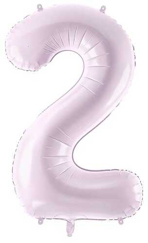 PartyDeco Folinis balionas skaičius 2, violetinis 72cm