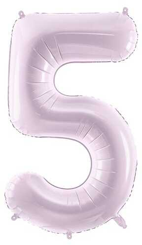 PartyDeco Folinis balionas skaičius 5, violetinis 72cm