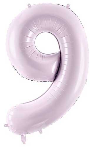 PartyDeco Folinis balionas skaičius 9, violetinis 72cm