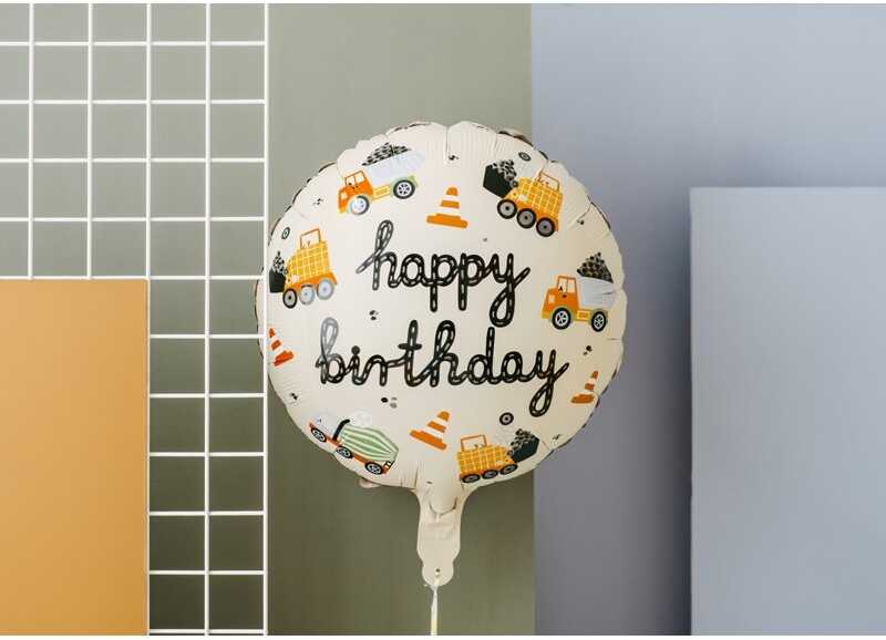 Folinis balionas Happy Birthday statybinė technika