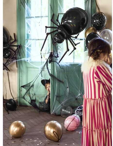 PartyDeco Forminis folinis balionas "Juodas voras" (60x101cm)