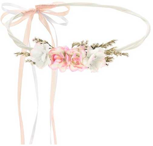 PartyDeco Gėlių karūnėlė, rausva 18cm