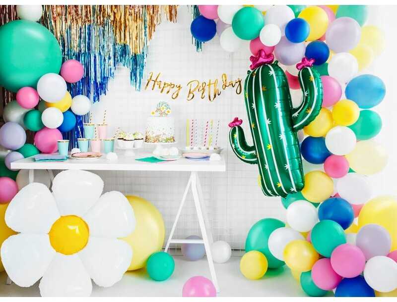 PartyDeco Girlianda Happy Birthday auksinė, 16.5x62cm