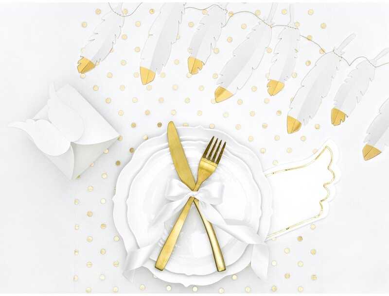 PartyDeco Girlianda Paauksuota plunksna 1.6m