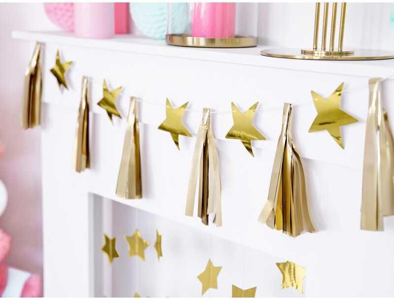 PartyDeco Girlianda Žvaigždės ir kutai, 1,3m