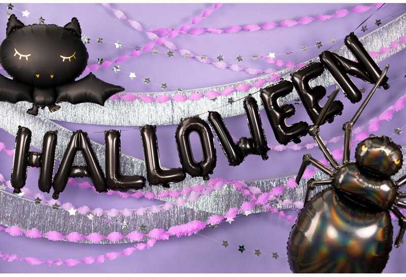 PartyDeco Juodi balionai Halloween'as, 280x46cm