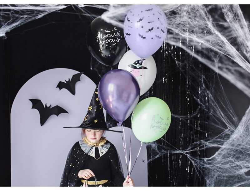 Party Deco PartyDeco Juodi balionai su piešiniais Raganėlė, 6 vnt