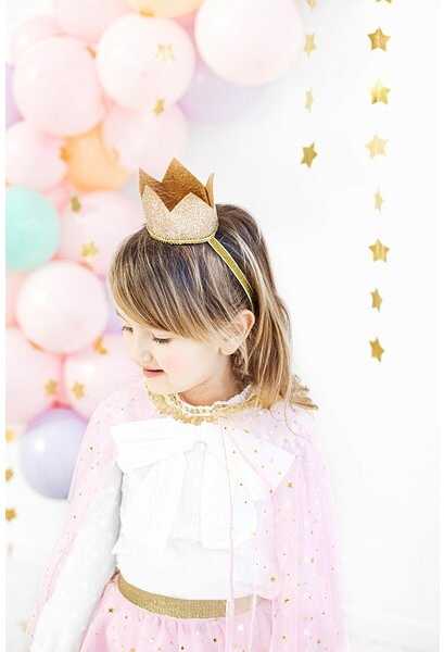 PartyDeco Karūnėlė auksinė 8,5cm