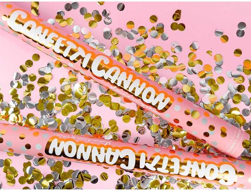PartyDeco Konfeti patranka „Blizgus rutuliukai" 40cm