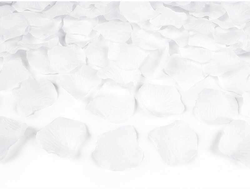 Party Deco PartyDeco Konfeti patranka „Rožės žiedlapiai“ 40cm - balta