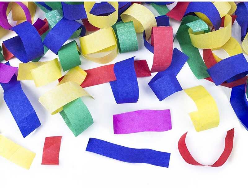 Party Deco PartyDeco Konfeti patranka „Spalvotos juostelės“ 20cm