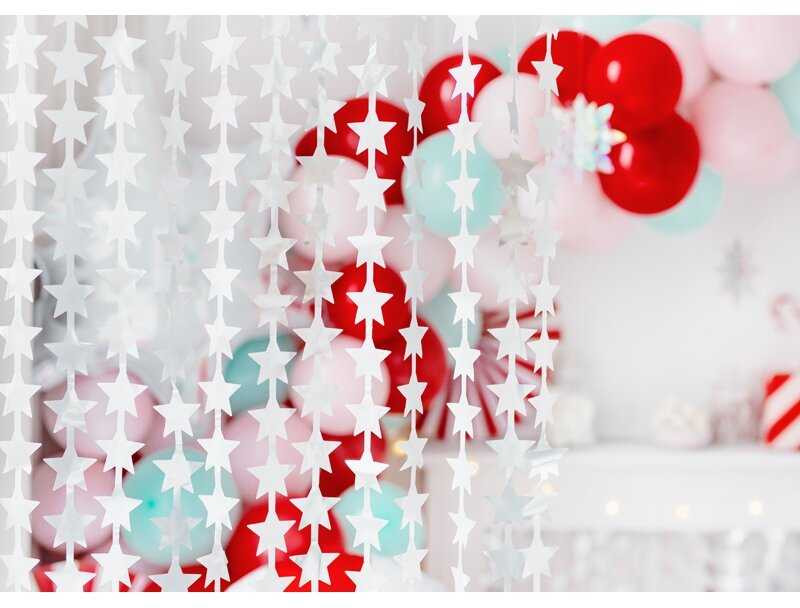 PartyDeco Kutų užuolaida dekoracijoms Žvaigždės, Spalva: Auksinė