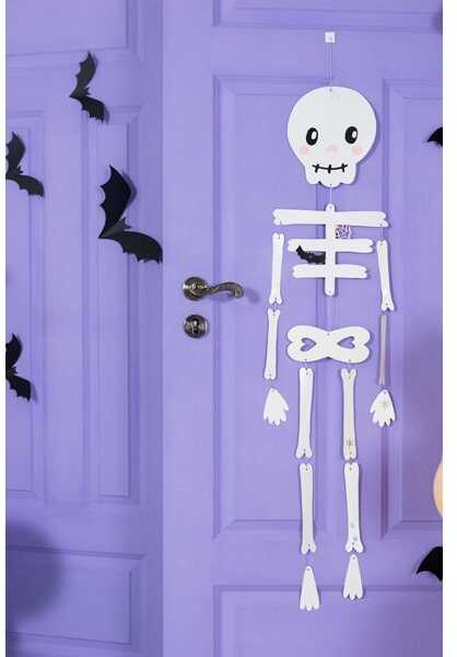 PartyDeco Pakabinama popierinė deoracija, Skeletas 110cm