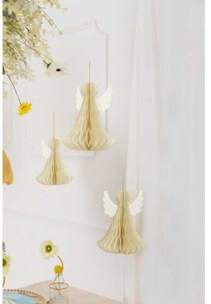 PartyDeco Popierinė dekoracija Angelas, 15cm