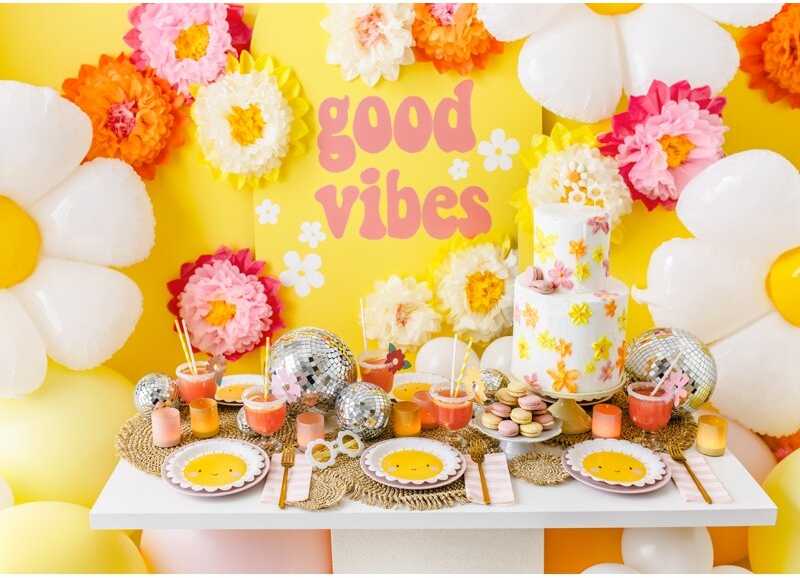 PartyDeco Popierinės dekoratyvinės gėlės, 5vnt