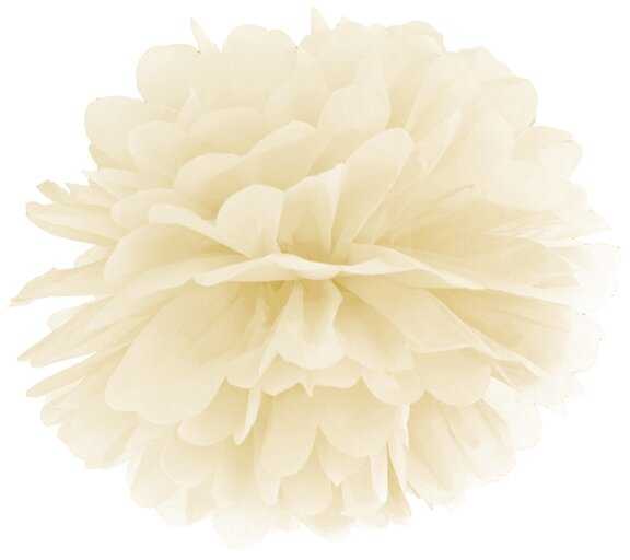 PartyDeco Popierinis Pom-Poms, 35cm, Spalva: Kreminė